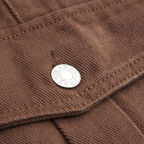 Cider Women’s Mid Rise Cargo Jeans in Brown | Alessia Solid Cargo Jeans NWT - Picture 4 of 9